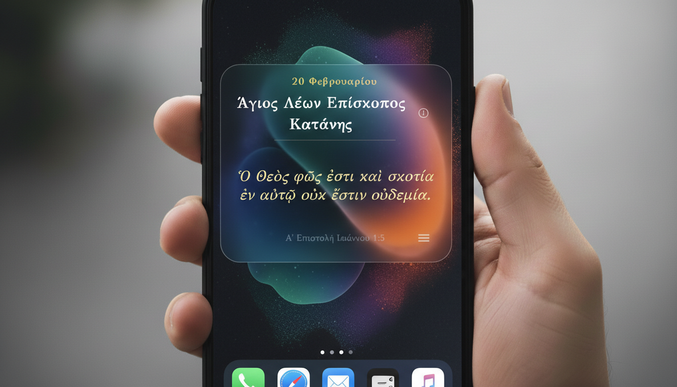 Προεπισκόπηση του widget 365orthodoxy με εορτολόγιο ημέρας