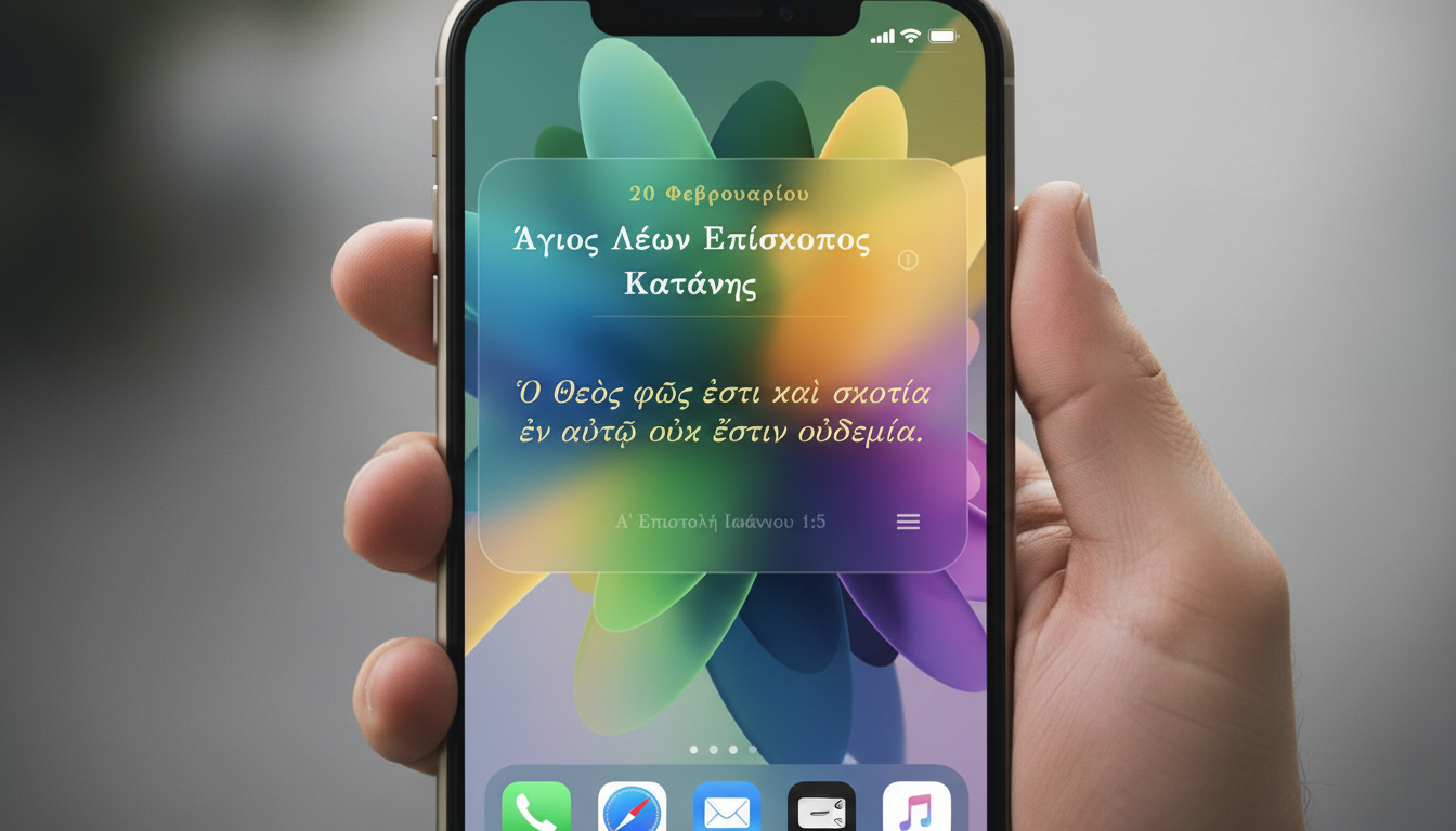 Προεπισκόπηση του widget 365orthodoxy με πνευματικό απόσπασμα